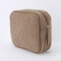 New Cute Soft Sherpa Multicolour Autumn and Winter Toiletry Makeup Bag Travel Cosmetic Bag Set